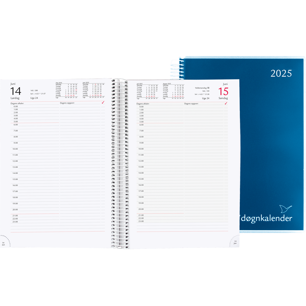 Time/døgnkalender 2025, blå - Image 2