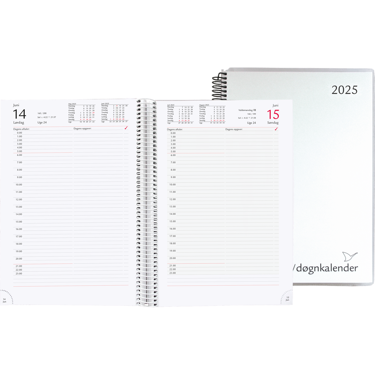 Time/døgnkalender 2025, hvid - Image 2