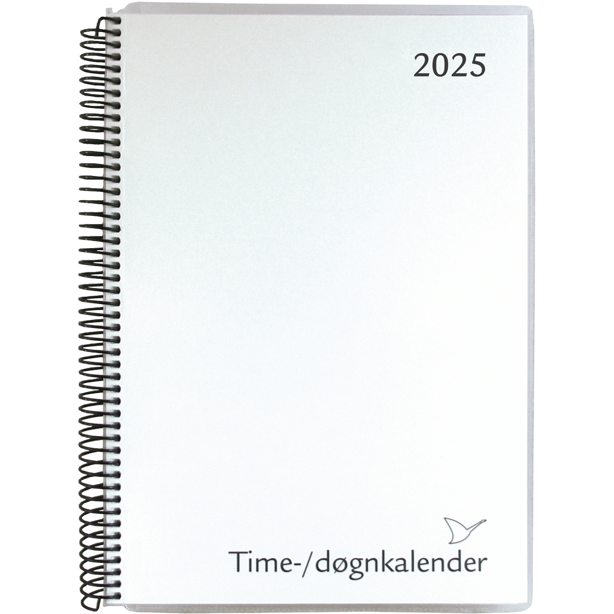 Time/døgnkalender 2025, hvid