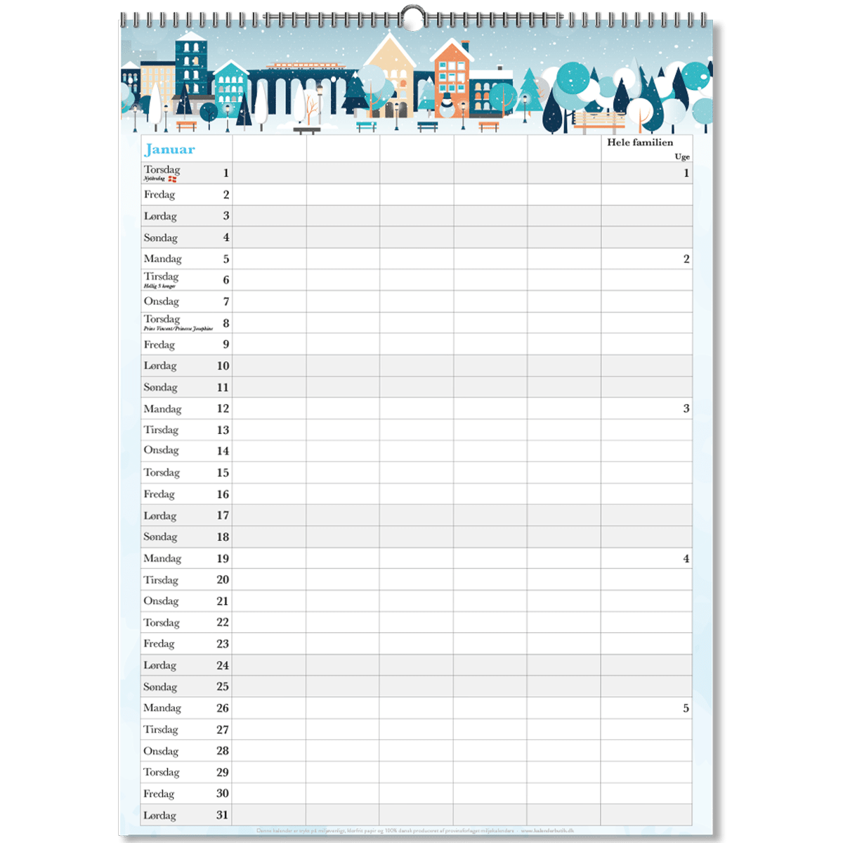 Familiens Årskalender A3 2026 - Image 2