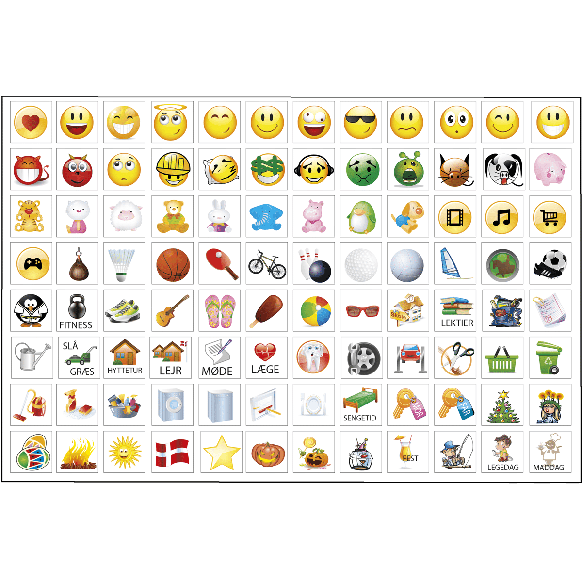 Klistermærker til planlægning for hele familien