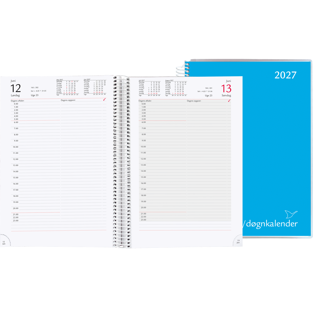 Time/døgnkalender 2027, blå - Image 2