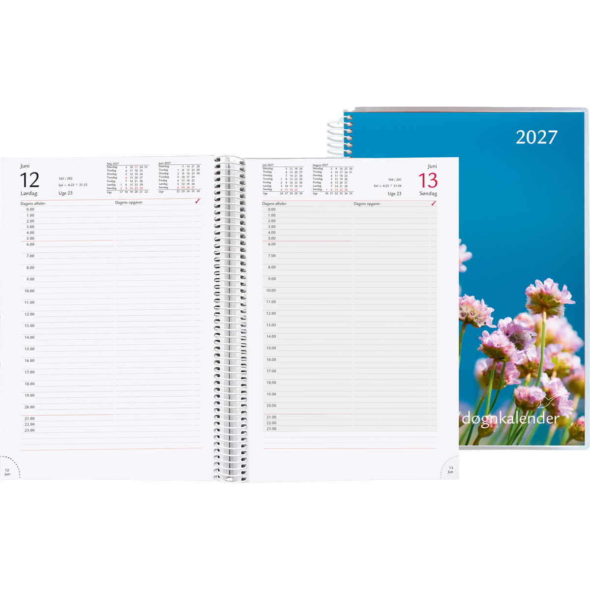 Time/døgnkalender 2027, sommer - Image 2