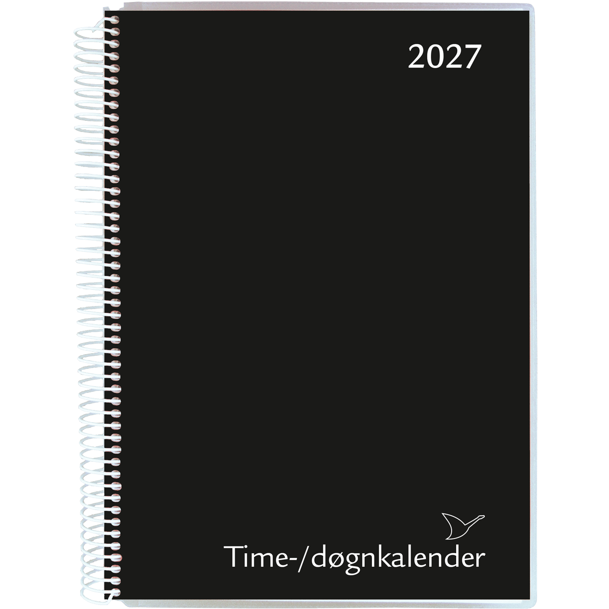 Time/døgnkalender 2027, sort